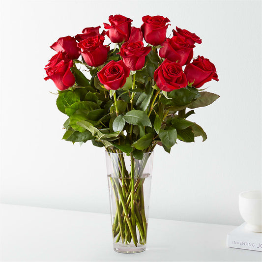 Long Stem Red Rose Bouquet – CHRISTINE'S CREATIONS FLOWER SHOP, West Haven CT