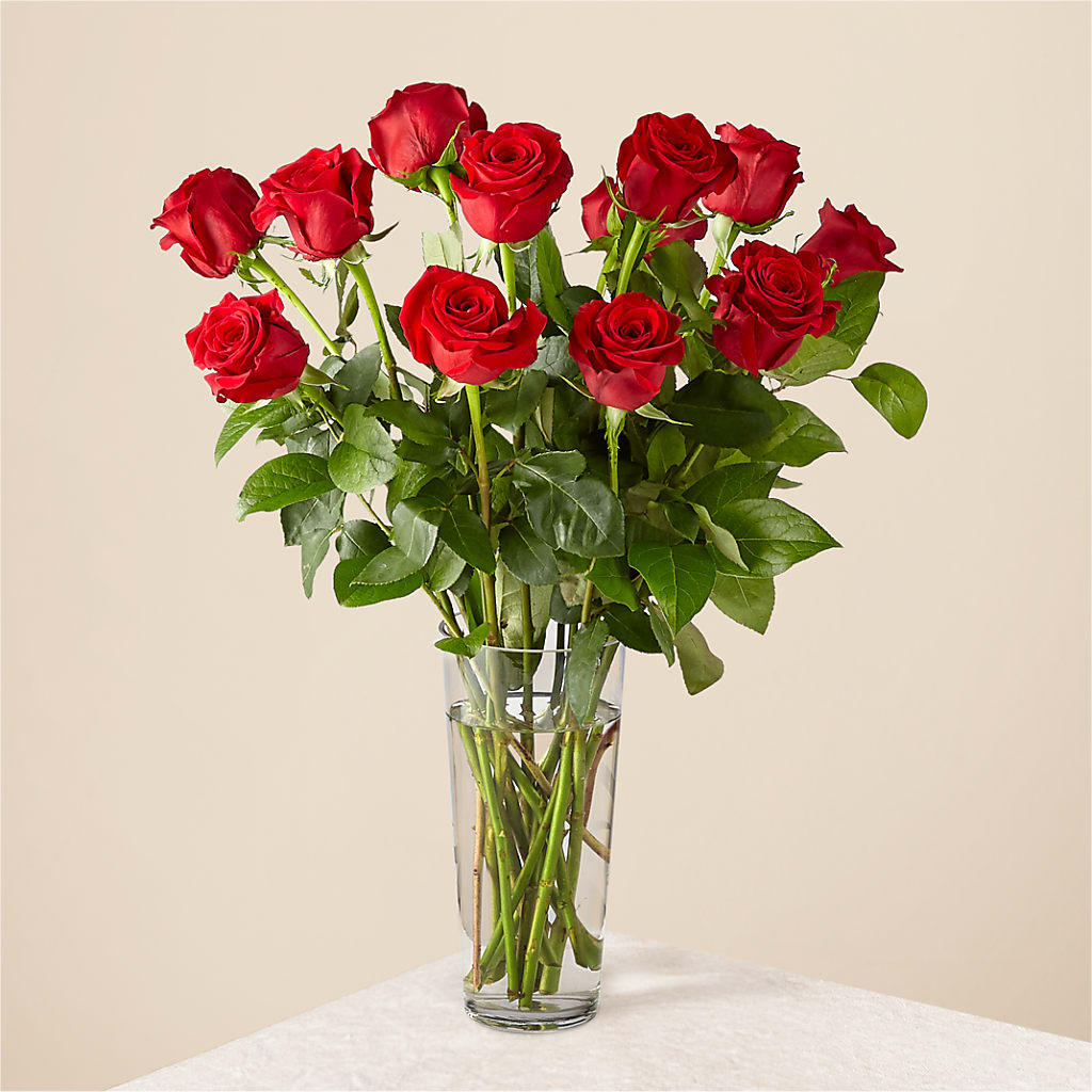 Long Stem Red Rose Bouquet – CHRISTINE'S CREATIONS FLOWER SHOP, West Haven CT