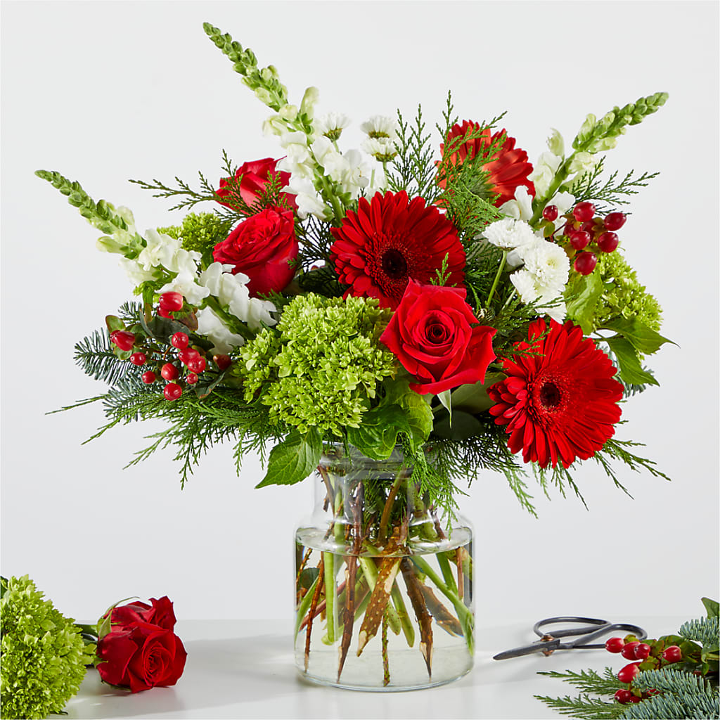 Merry Moment Bouquet – A Florist Original – CHRISTINE'S CREATIONS FLOWER SHOP, West Haven CT