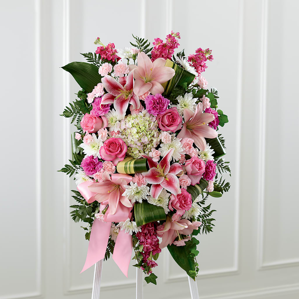 Comforting Standing Spray – CHRISTINE'S CREATIONS FLOWER SHOP, West Haven CT
