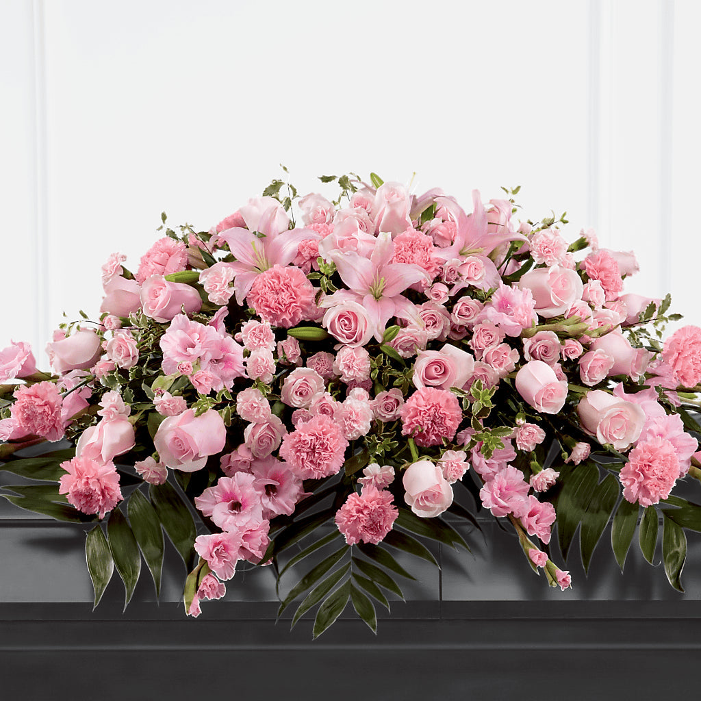 Garden of Comfort Casket Spray (Standard) – CHRISTINE'S CREATIONS FLOWER SHOP, West Haven CT