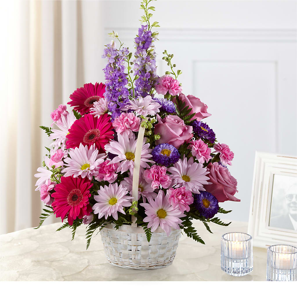 Pastel Peace Basket – CHRISTINE'S CREATIONS FLOWER SHOP, West Haven CT