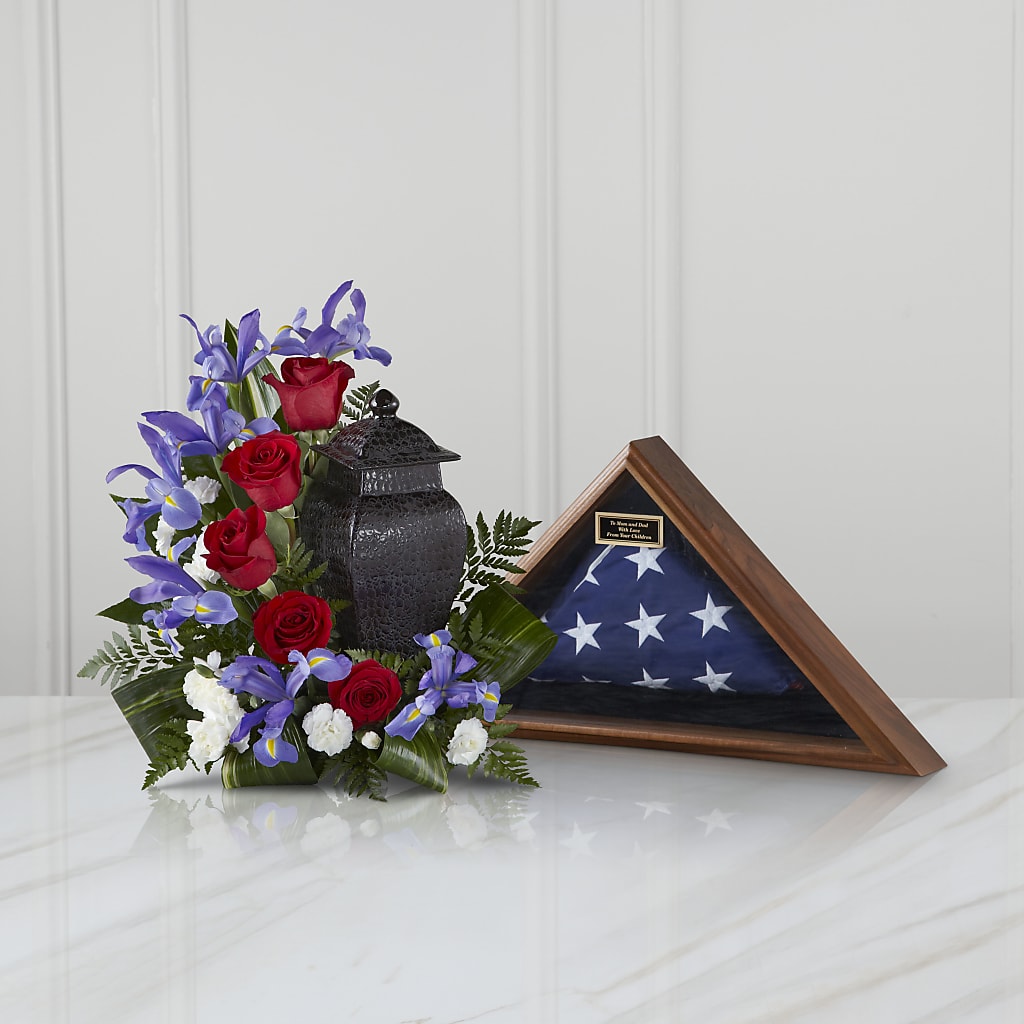 Patriotic Tribute Arrangement – CHRISTINE'S CREATIONS FLOWER SHOP, West Haven CT