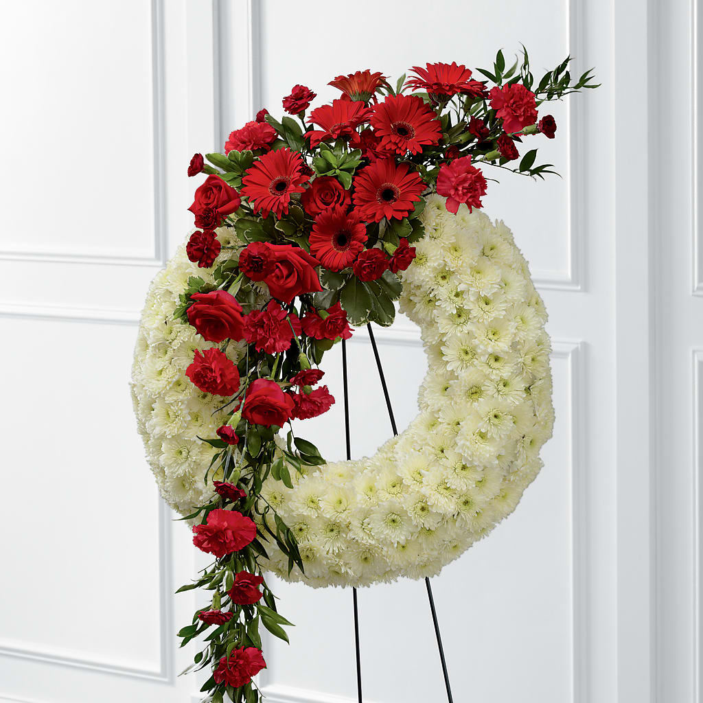 Graceful Tribute Wreath – CHRISTINE'S CREATIONS FLOWER SHOP, West Haven CT