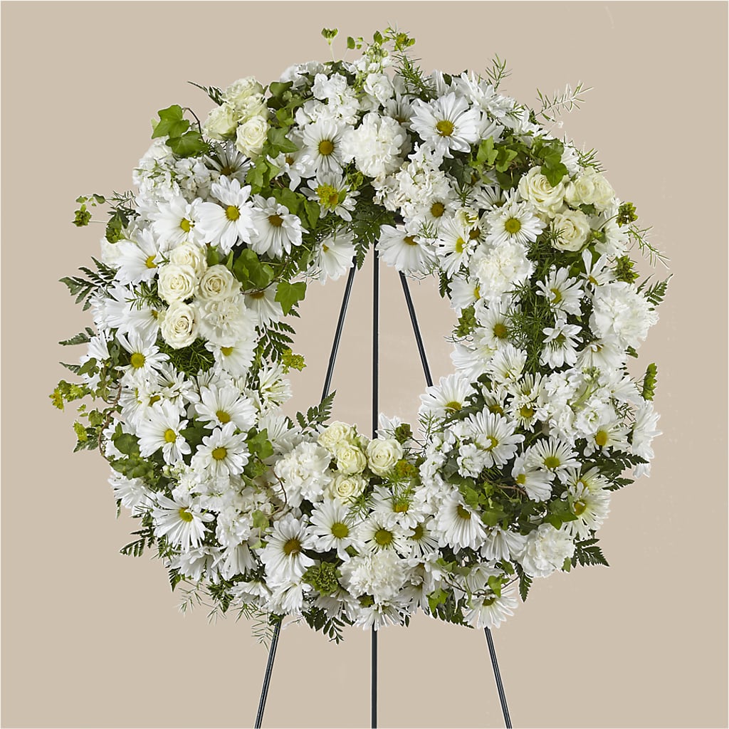 Faithful Wishes Wreath – CHRISTINE'S CREATIONS FLOWER SHOP, West Haven CT
