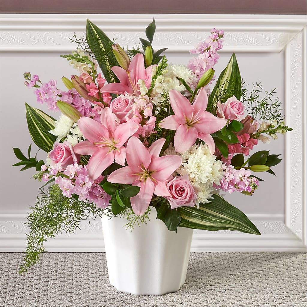 Simply Serene Floor Basket – CHRISTINE'S CREATIONS FLOWER SHOP, West Haven CT