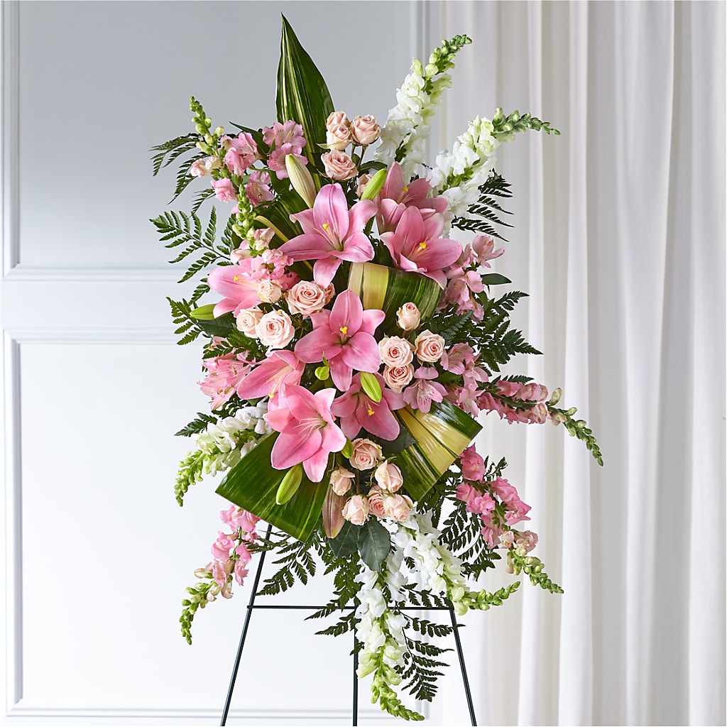 Elegant Embrace Standing Spray – CHRISTINE'S CREATIONS FLOWER SHOP, West Haven CT