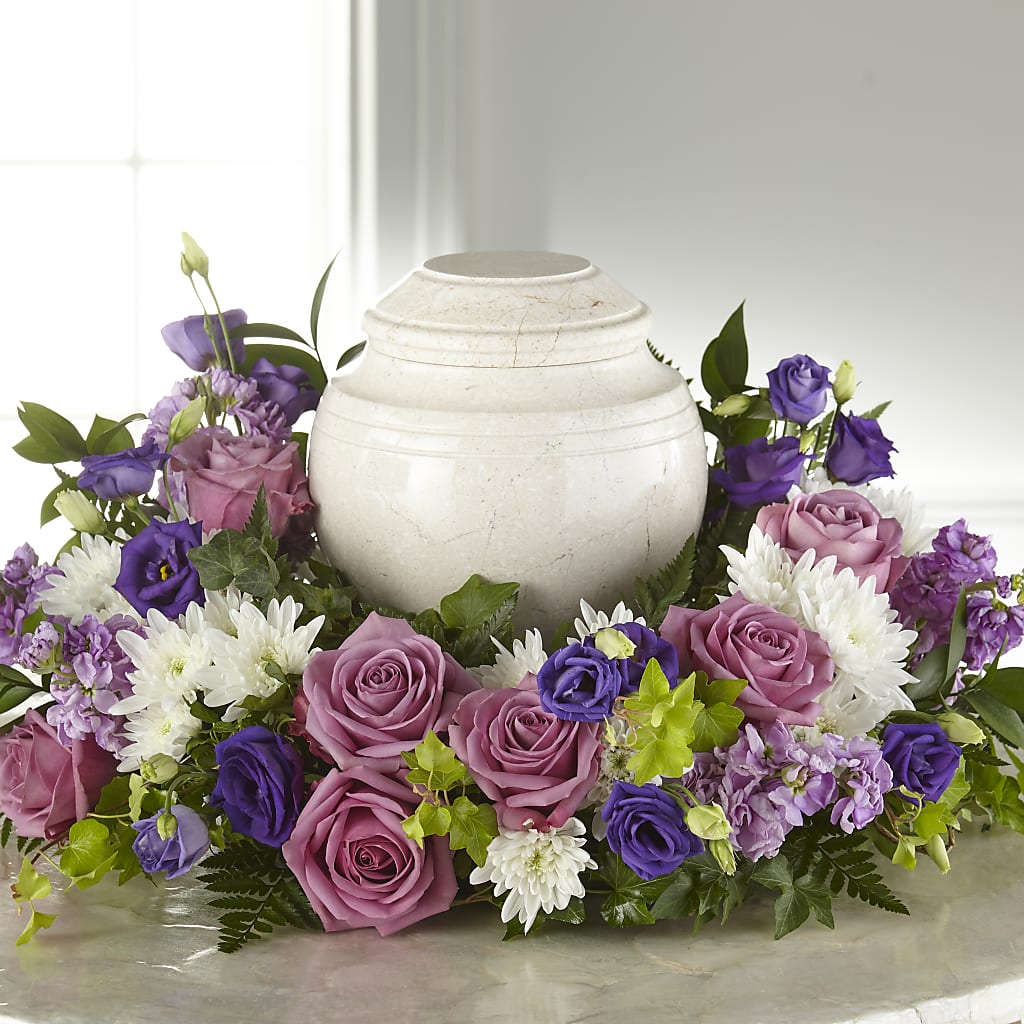 Blooming Sympathy Cremation Adornment – CHRISTINE'S CREATIONS FLOWER SHOP, West Haven CT