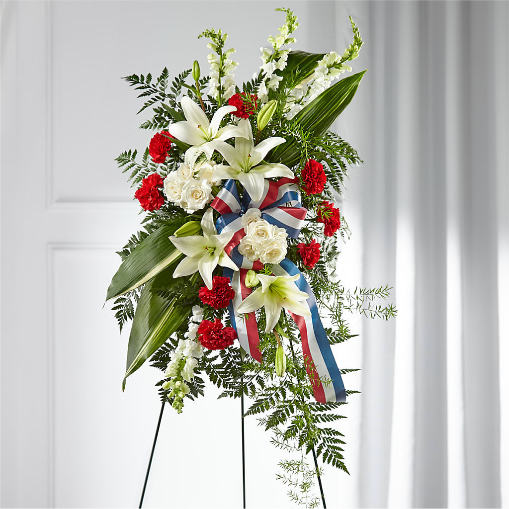 Stars of Life Standing Spray – CHRISTINE'S CREATIONS FLOWER SHOP, West Haven CT