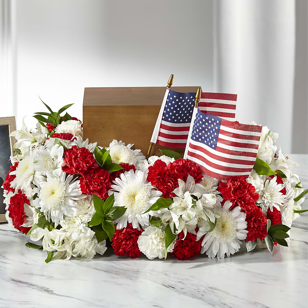 Spirit of Patriotism Cremation Adornment – CHRISTINE'S CREATIONS FLOWER SHOP, West Haven CT