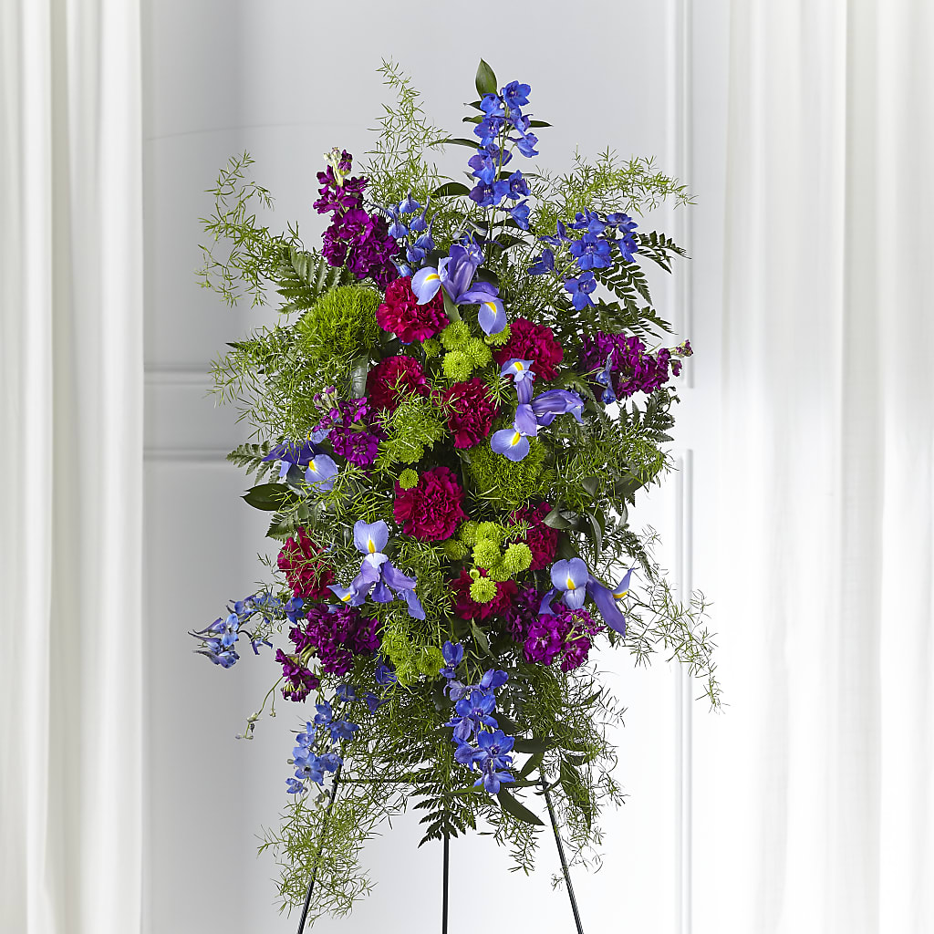 Heavenly Skies Standing Spray – CHRISTINE'S CREATIONS FLOWER SHOP, West Haven CT