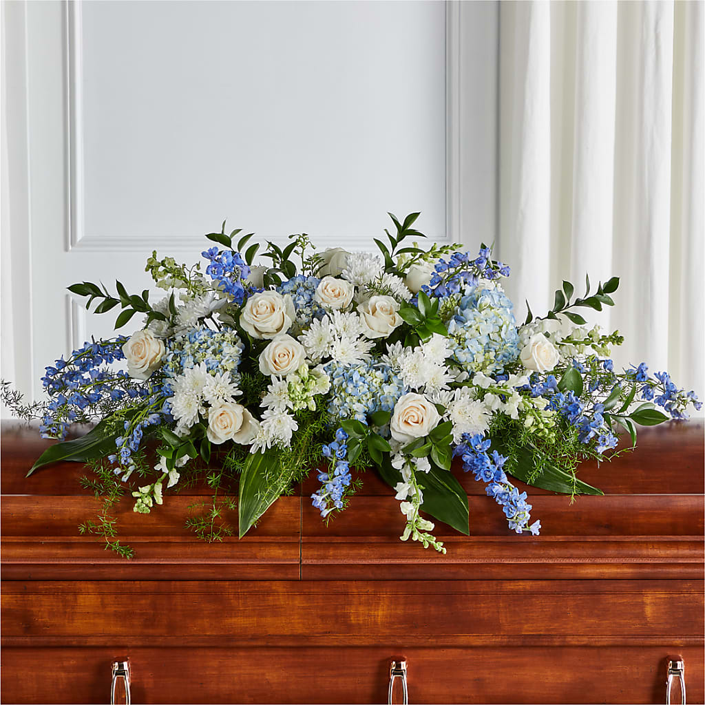 Timeless Essence Casket Spray – CHRISTINE'S CREATIONS FLOWER SHOP, West Haven CT