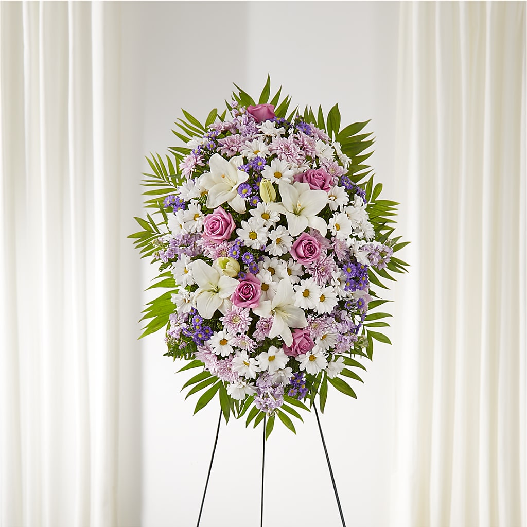 Surrounded by Love Standing Spray – CHRISTINE'S CREATIONS FLOWER SHOP, West Haven CT