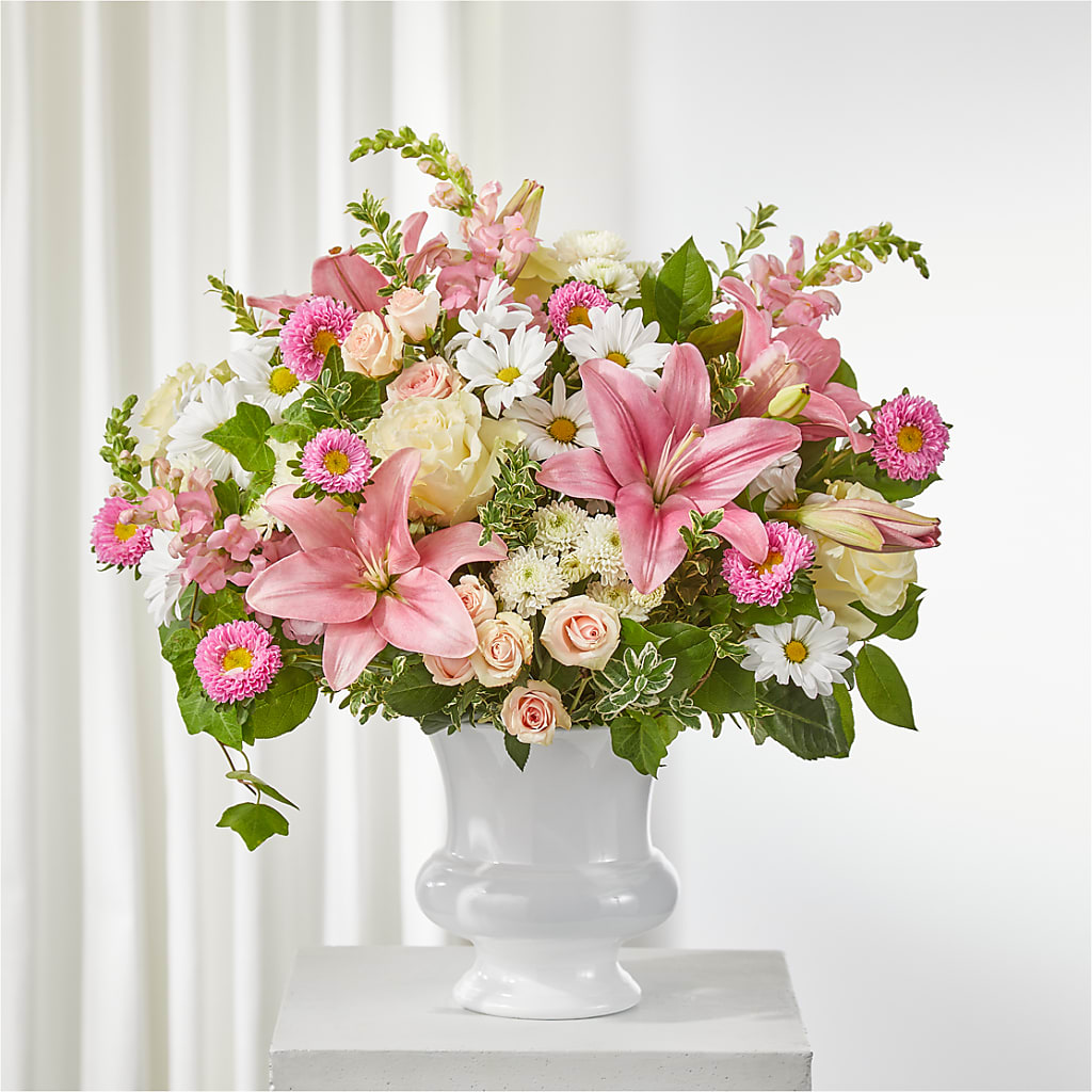 Empathetic Blooms Urn Arrangement – CHRISTINE'S CREATIONS FLOWER SHOP, West Haven CT