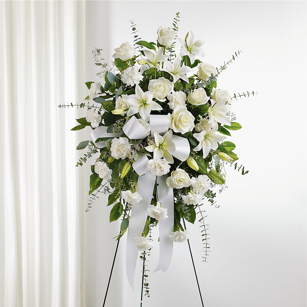 With Care Standing Spray – CHRISTINE'S CREATIONS FLOWER SHOP, West Haven CT