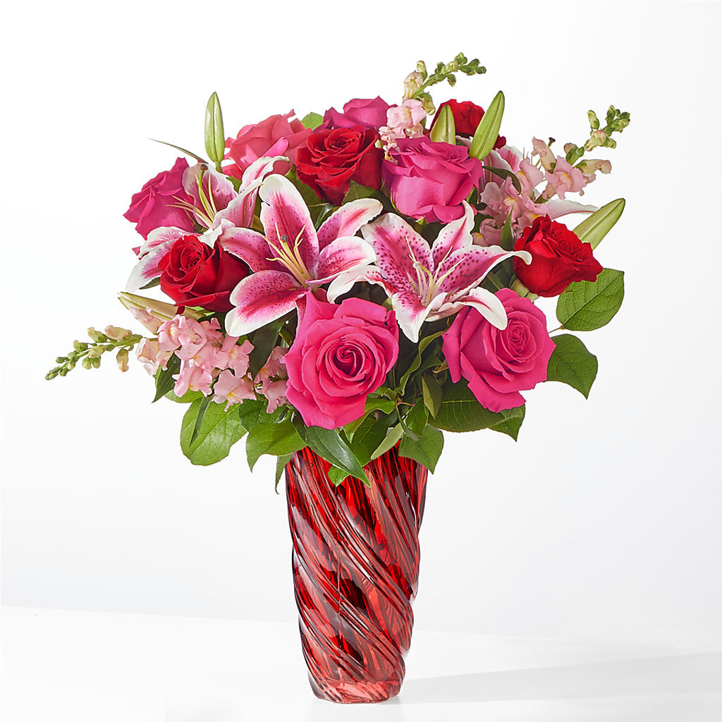 Always You Bouquet with Luxe Swirl Vase – CHRISTINE'S CREATIONS FLOWER SHOP, West Haven CT