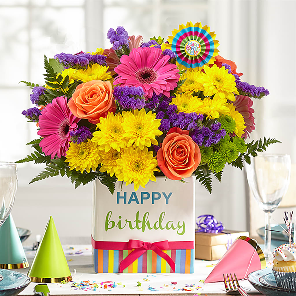 Birthday Brights Bouquet – CHRISTINE'S CREATIONS FLOWER SHOP, West Haven CT