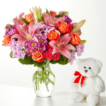 One and Only Bouquet and Bear Bundle – CHRISTINE'S CREATIONS FLOWER SHOP, West Haven CT