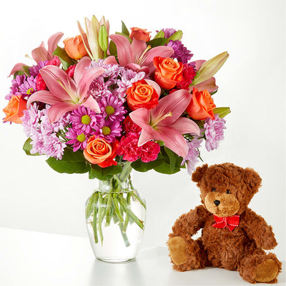 One and Only Bouquet and Bear Bundle – CHRISTINE'S CREATIONS FLOWER SHOP, West Haven CT