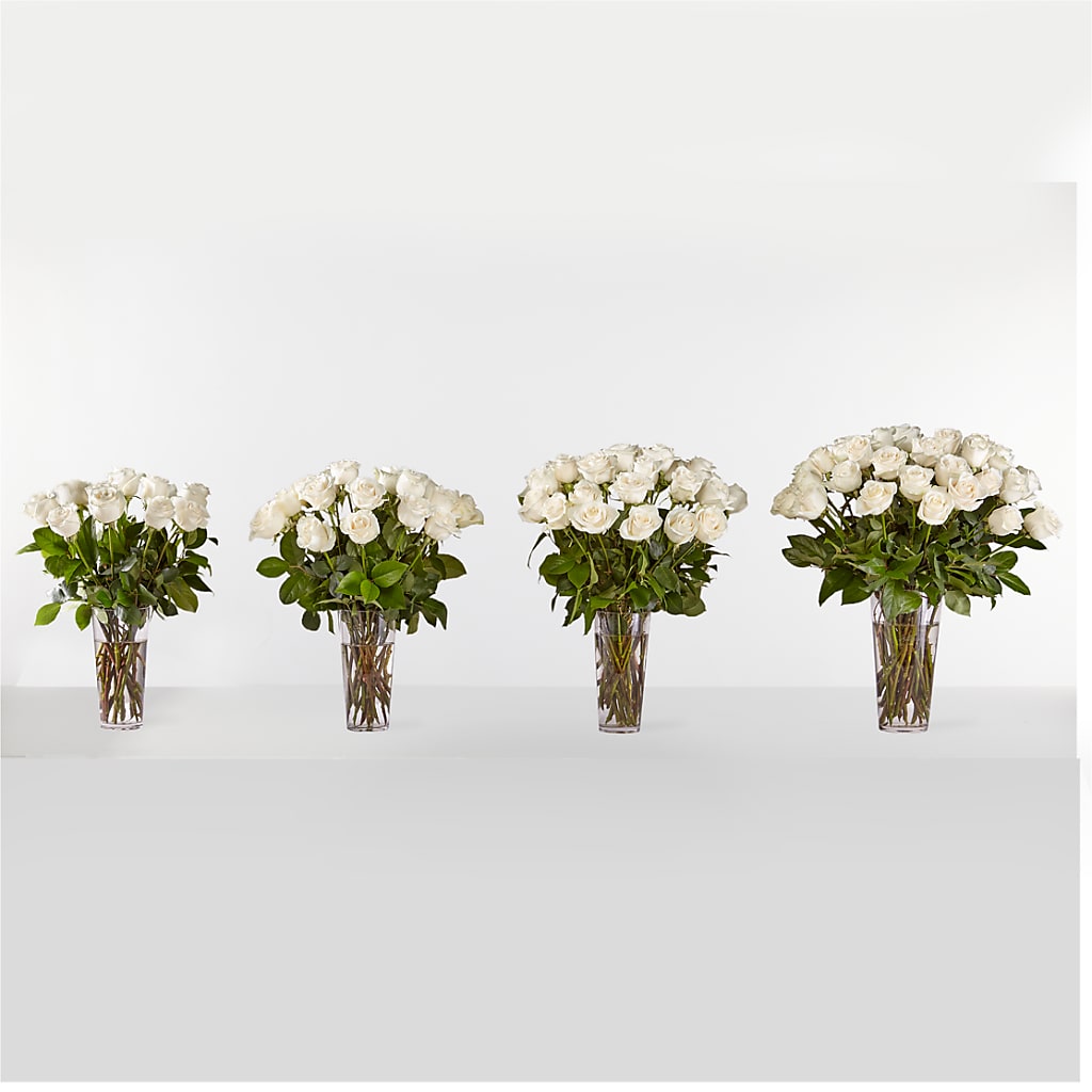 Long Stem White Rose Bouquet – CHRISTINE'S CREATIONS FLOWER SHOP, West Haven CT