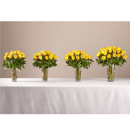 Long Stem Yellow Rose Bouquet – CHRISTINE'S CREATIONS FLOWER SHOP, West Haven CT