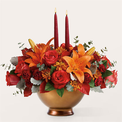 Fruits of Fall Centerpiece – CHRISTINE'S CREATIONS FLOWER SHOP, West Haven CT