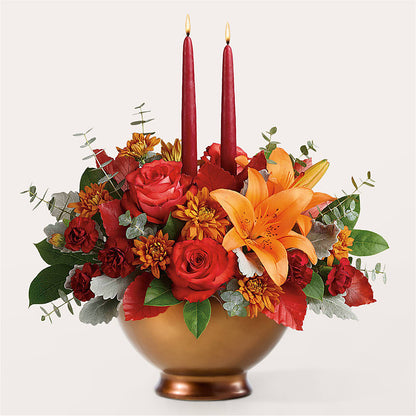 Fruits of Fall Centerpiece – CHRISTINE'S CREATIONS FLOWER SHOP, West Haven CT