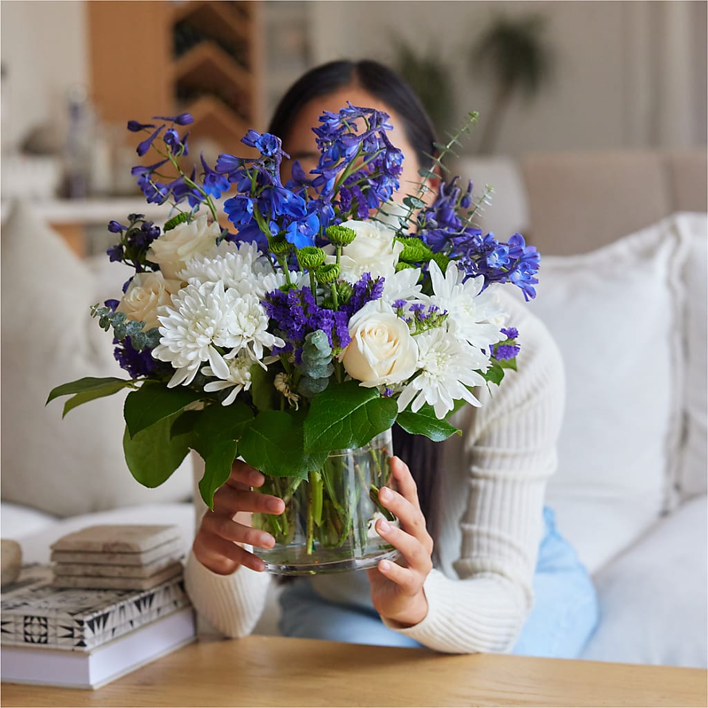 Cerulean Waves Bouquet – CHRISTINE'S CREATIONS FLOWER SHOP, West Haven CT