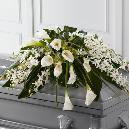 Angel Wings Casket Spray – CHRISTINE'S CREATIONS FLOWER SHOP, West Haven CT