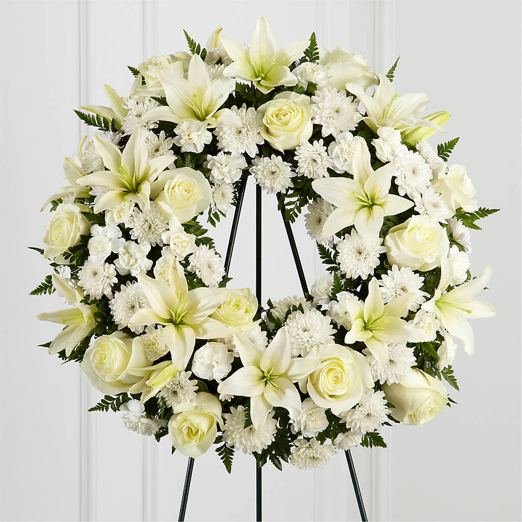 Treasured Tribute Wreath – CHRISTINE'S CREATIONS FLOWER SHOP, West Haven CT