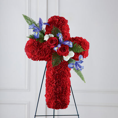 Faithful Hero Floral Cross – CHRISTINE'S CREATIONS FLOWER SHOP, West Haven CT