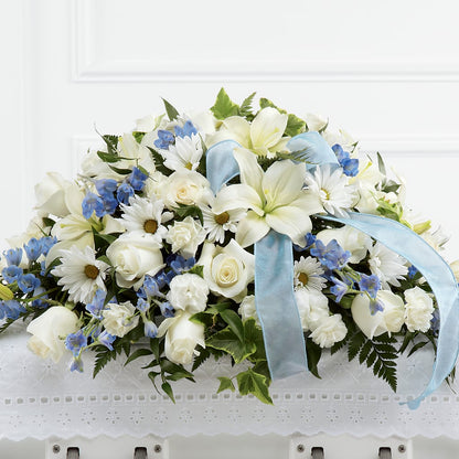 Tender Treasure Casket Spray – CHRISTINE'S CREATIONS FLOWER SHOP, West Haven CT