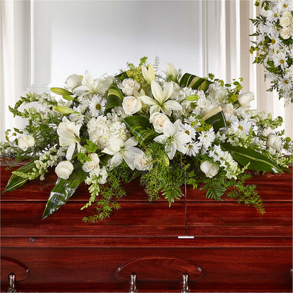 Abundance Casket Spray – CHRISTINE'S CREATIONS FLOWER SHOP, West Haven CT