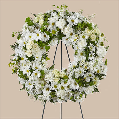 Faithful Wishes Wreath – CHRISTINE'S CREATIONS FLOWER SHOP, West Haven CT