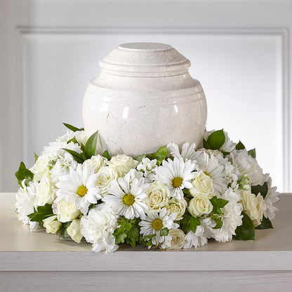 Ivory Gardens Cremation Adornment – CHRISTINE'S CREATIONS FLOWER SHOP, West Haven CT