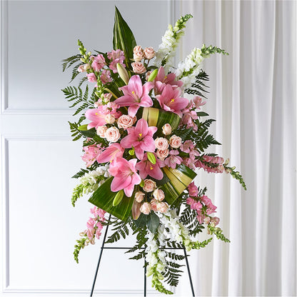 Elegant Embrace Standing Spray – CHRISTINE'S CREATIONS FLOWER SHOP, West Haven CT