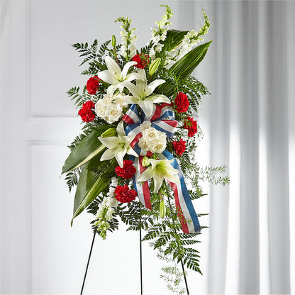 Stars of Life Standing Spray – CHRISTINE'S CREATIONS FLOWER SHOP, West Haven CT