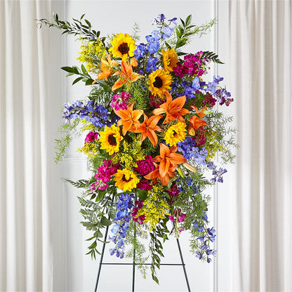 Sunlit Memories Standing Spray (Standard) – CHRISTINE'S CREATIONS FLOWER SHOP, West Haven CT