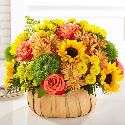 Harvest Sunflower Basket – CHRISTINE'S CREATIONS FLOWER SHOP, West Haven CT