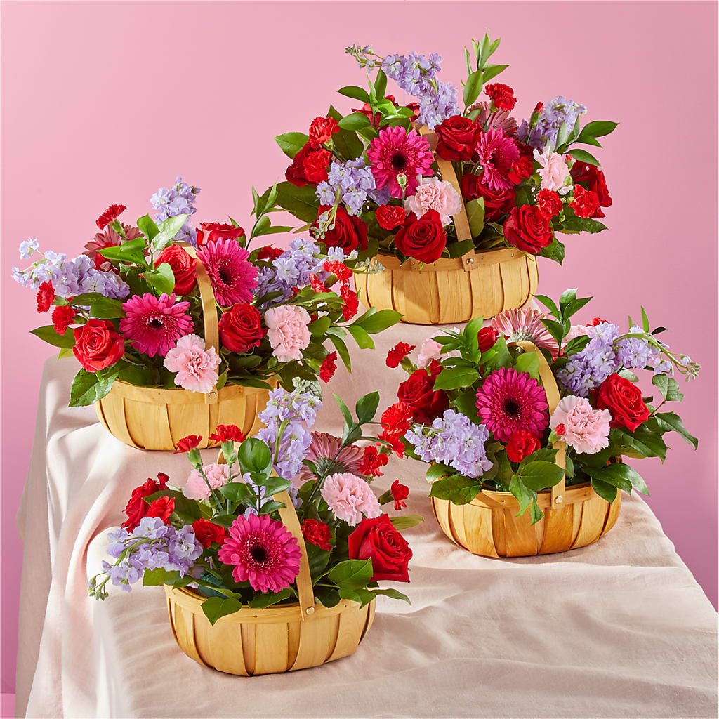 Pink Picnic Basket – CHRISTINE'S CREATIONS FLOWER SHOP, West Haven CT