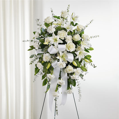 With Care Standing Spray – CHRISTINE'S CREATIONS FLOWER SHOP, West Haven CT