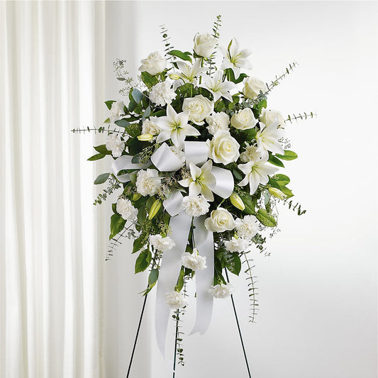 With Care Standing Spray – CHRISTINE'S CREATIONS FLOWER SHOP, West Haven CT