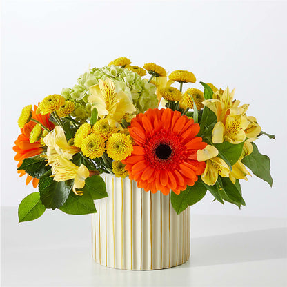 Autumn Sunshine Bouquet with Ivory Vase – CHRISTINE'S CREATIONS FLOWER SHOP, West Haven CT