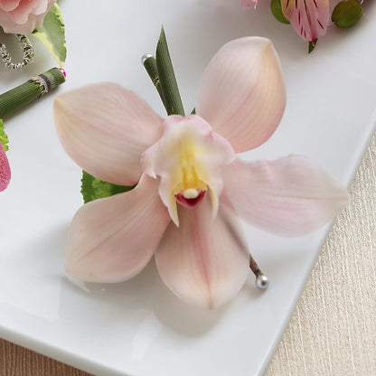 Pink Cymbidium Boutonniere – CHRISTINE'S CREATIONS FLOWER SHOP, West Haven CT