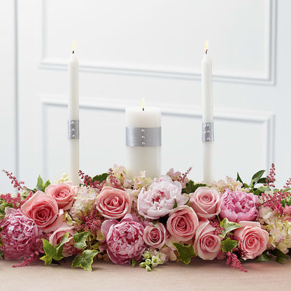 Worldwide Romance Unity Candle Arrangement – CHRISTINE'S CREATIONS FLOWER SHOP, West Haven CT