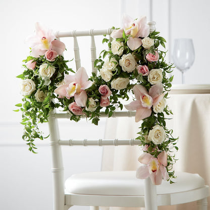Orchid Rose Chair Décor – CHRISTINE'S CREATIONS FLOWER SHOP, West Haven CT