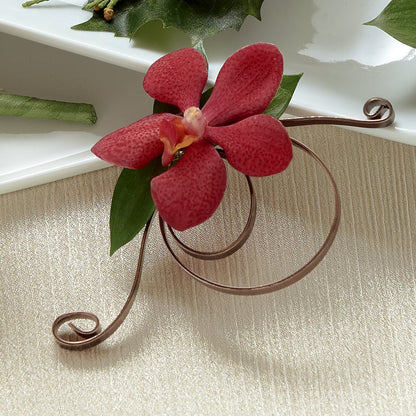 Red Mokara Boutonniere – CHRISTINE'S CREATIONS FLOWER SHOP, West Haven CT